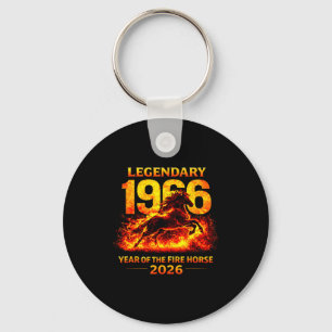 Year The 1966 Fire Horse 60th Birthday Key Ring