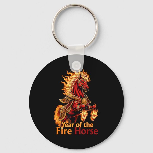 Year The Fire Horse Key Ring (Front)