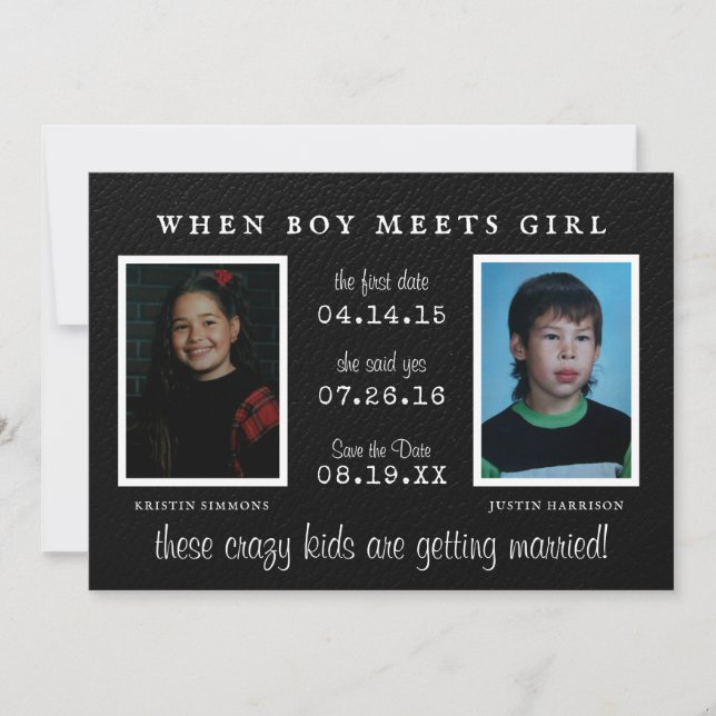 Yearbook Photo | Photo Save the Date Announcement (Front)