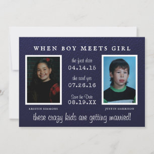 Yearbook Photo Photo Save the Date Announcement