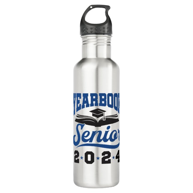 Yearbook Senior 2024  710 Ml Water Bottle (Front)