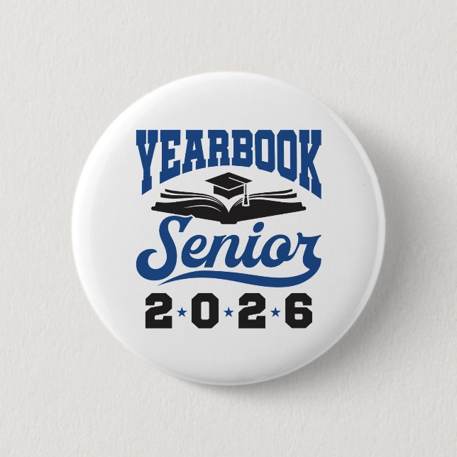 Yearbook Senior 2026 6 Cm Round Badge (Front)