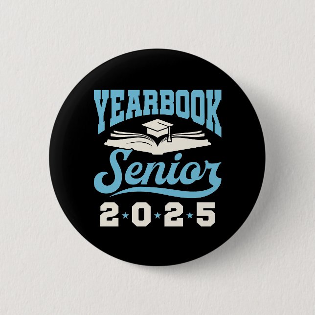 Yearbook Senior Class of 2025 6 Cm Round Badge (Front)