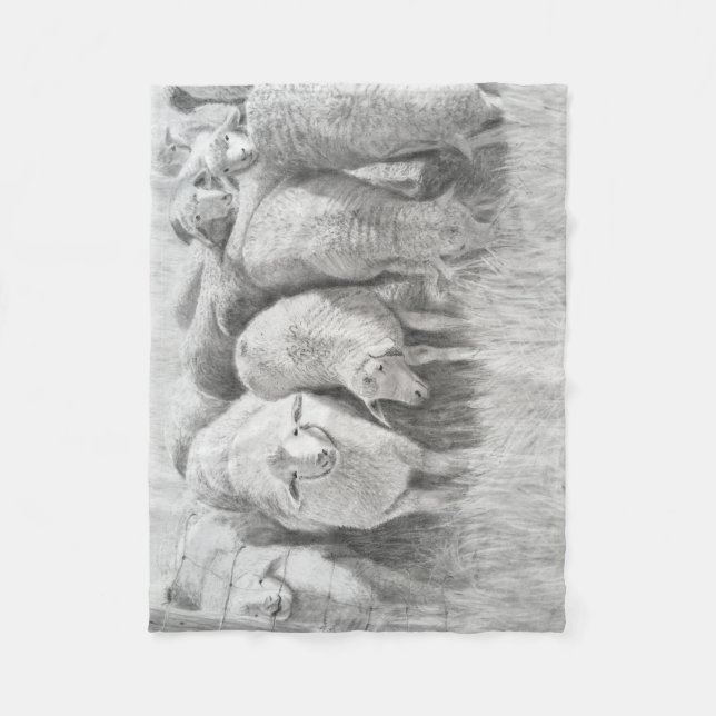 Yearling Sheep Fleece Blanket (Front)