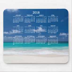 Yearly Beach Calendar 2018 Mousepads Add Photo