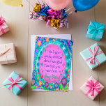 Yearly Birthday Reminder Beautiful Floral Fun Card<br><div class="desc">A trendy floral Inspirivity card to send to your girlfriends, nieces, grandmothers, granddaughters, sisters or coworkers…anyone really! The bright colours and fun flower artwork will be a nice surprise for whoever receives it. Zazzle offers volume discounts for anyone wishing to purchase inspirivity cards for their stores. To see more of...</div>