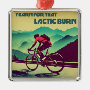 Yearn For That Lactic Burn Cycling Metal Tree Decoration