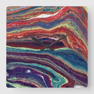 Yearnin Burnin 1 Colourful Abstact Wall Clock