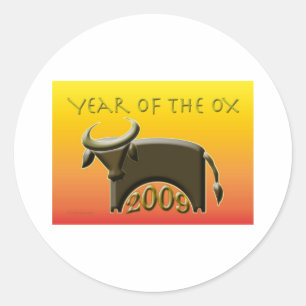 YearOx2009 Classic Round Sticker