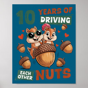 Years 10th Wedding Anniversary 10 Couple Poster
