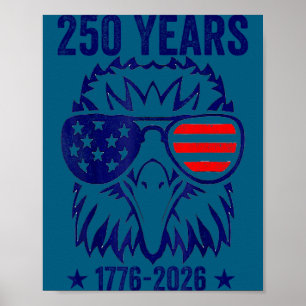 Years 250 American Flag 250th Anniversary Poster