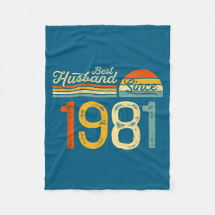 Years 45th Wedding Anniversary Husband Since Fleece Blanket