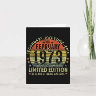 Years 53rd Birthday Legends February 1996 Card