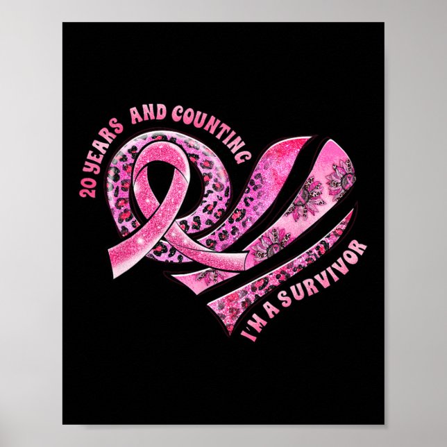Years And Counting I'm A Survivor Breast Cancer Aw Poster (Front)