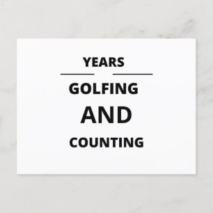 YEARS GOLFING AND COUNTING POSTCARD