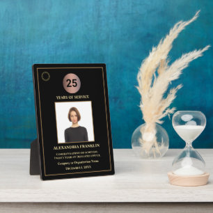 Years of Service Month Employee Photo Custom Award Plaque
