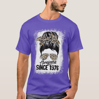 Years Old Awesome Since 1976 Leopard th Birthday b T-Shirt