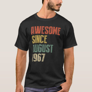 Years Old Awesome Since August 1967 Copy Birthday T-Shirt