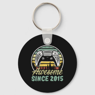 Years Old Boy Awesome Since 2015 Video Game 8th Bi Key Ring