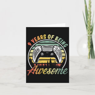 Years Old Boy Birthday Being Awesome Video Game Card