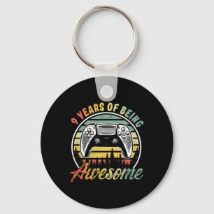 Years Old Boy Birthday Being Awesome Video Game Key Ring