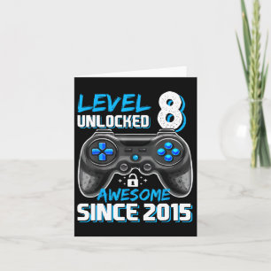 Years Old Boys Level 8 Unlocked Awesome 2015 Video Card