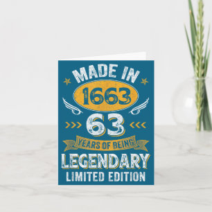 Years Shirt Vintage 1963 63 Old Birthday Card