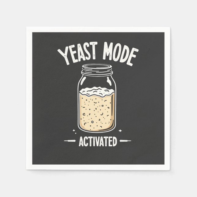 Yeast Mode Activated Baking Cooking Chef  Napkin (Front)