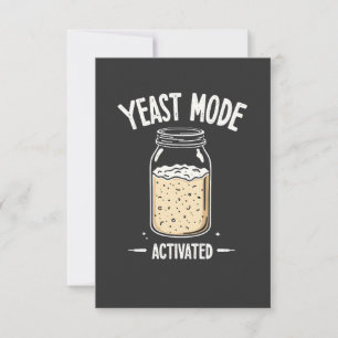 Yeast Mode Activated Baking Cooking Chef  Thank You Card