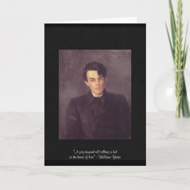 Yeats "Heart Of Love" Quote On Greeting Card (Front)