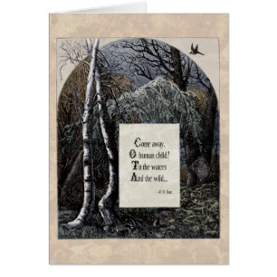 Yeats "The Stolen Child" Victorian Art Card