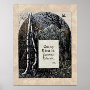 Yeats "The Stolen Child" Victorian Art Poem 11x14 Poster