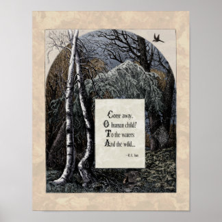 Yeats "The Stolen Child" Victorian Art Poem 11x14 Poster