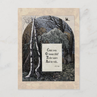 Yeats "The Stolen Child" Victorian Postcard