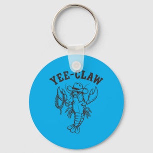 Yee-Claw Western Cowboy Crawfish Summer Seafood Key Ring