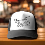 Yee-haw Beaches Custom Matching Spring break Trucker Hat<br><div class="desc">Spring break's callin',  and your squad's answerin' in bohotown trucker style! Ditch the ordinary,  strap on these hats as rad as a desert sunset,  splashed in boho vibes. Your names or cheeky slogan blazes across the foam front in western-inspired fonts,  whisperin' "Yee-haw,  beaches!" with a wink.</div>