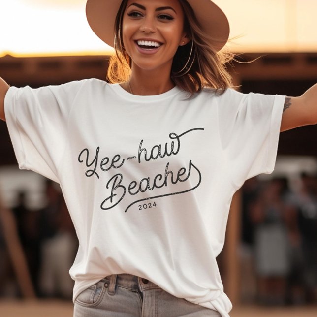 Yee-haw Beaches Custom Matching Vacation T-Shirt (Yee-haw Beaches! Embrace the bohemian bad-ass within! )