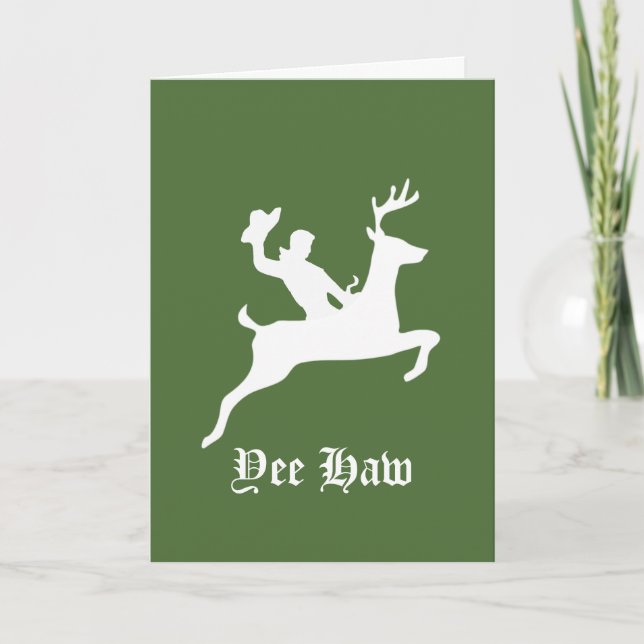 Yee Haw Christmas Holiday Card (Front)