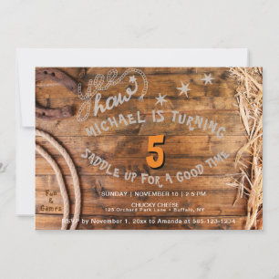 Yee Haw Cowboy BIrthday Invitation