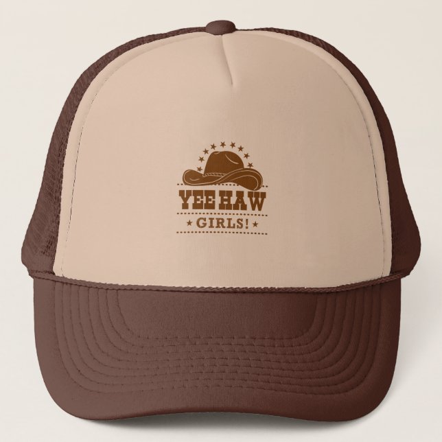 Yee Haw Girls Cowgirl Hat Design (Front)
