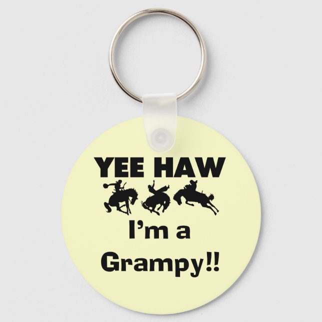 Yee Haw I'm a Grampy T-shirts and Gifts Key Ring (Front)