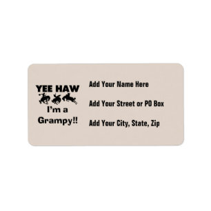 Yee Haw I'm a Grampy T-shirts and Gifts Label