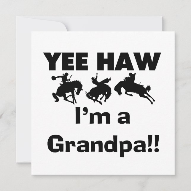 Yee Haw I'm a Grandpa T-shirts and Gifts (Front)