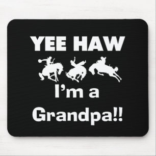 Yee Haw I'm a Grandpa T-shirts and Gifts Mouse Mat