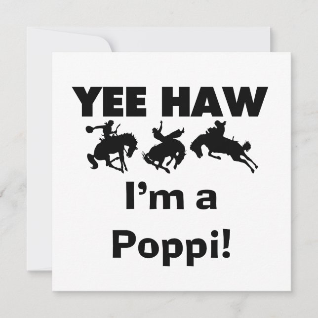 Yee Haw I'm a Poppi T-shirts and Gifts (Front)