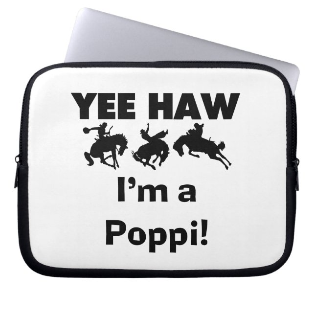 Yee Haw I'm a Poppi T-shirts and Gifts Laptop Sleeve (Front)