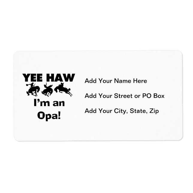 Yee Haw I'm an Opa T-shirts and Gifts (Front)