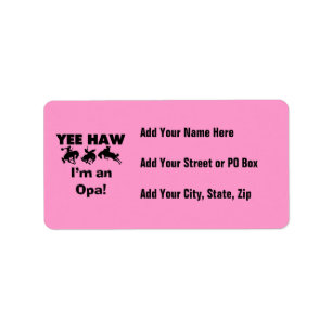 Yee Haw I'm an Opa T-shirts and Gifts Label