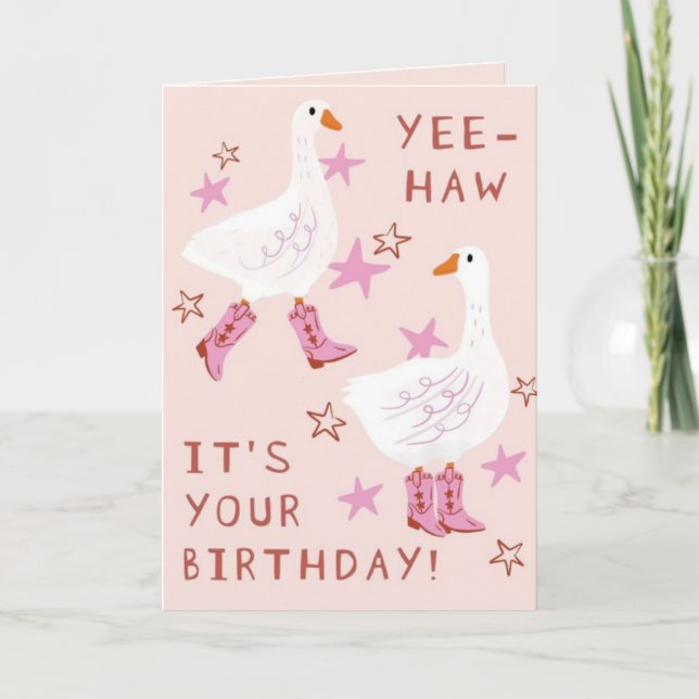 Yee Haw, It's Your Birthday Greeting Card (Front)