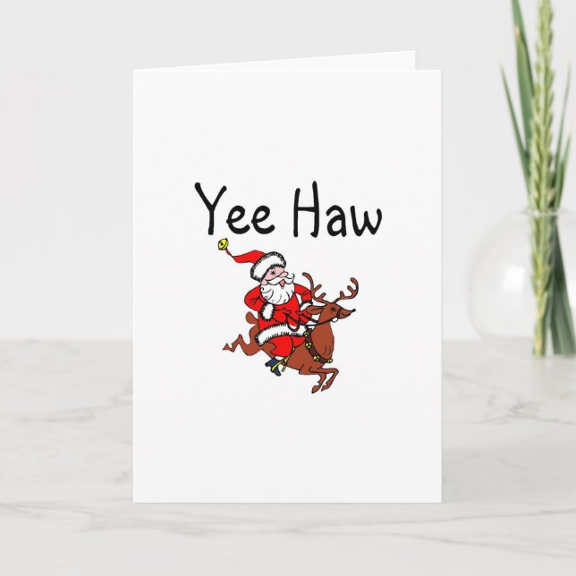 Yee Haw Santa Holiday Card (Front)